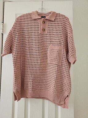 Haight Joana Open Weave Polo